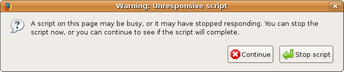 firefox javascript script message